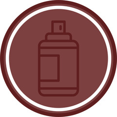 Spray Paint Vector Line Double Circle Maroon