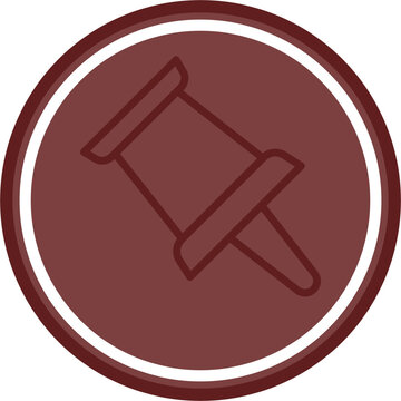 recommend clip art: Push Pin Vector Line Double Circle Maroon