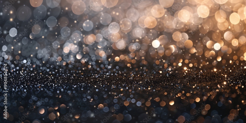 Poster this is a sparkling bokeh background with defocused lights, creating a dreamy and elegant effect