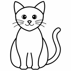 Obraz premium cat, animal, cartoon, pet, kitten, vector, illustration, cute, domestic, black, feline, kitty, mammal, tail, art, drawing, silhouette, pets, animals, design, cats, fur, sitting, character, halloween