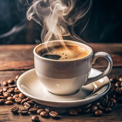 coffee, cup, drink, cafe, espresso, cappuccino, beverage, breakfast, white, caffeine, hot, brown, mug, black, isolated, latte, morning, milk, table, food, saucer, aroma, closeup, spoon, fresh