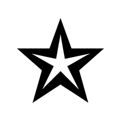 Obraz premium silver star on black background