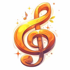 Illustration of a treble clef on a white background.