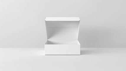 Showcase eco-friendly packaging with a white e-commerce box on a white background. Highlighting sustainability, this image offers ample copy space for your message.