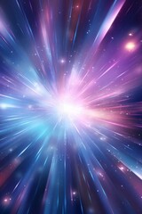 Fototapeta premium Abstract Light Burst in Blue and Pink Hues
