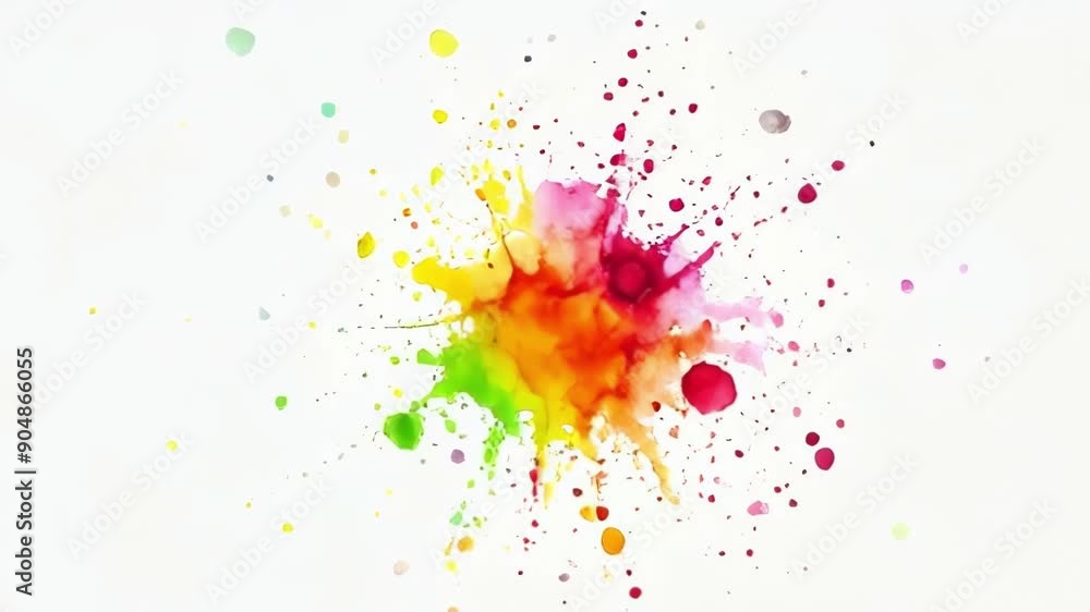 Poster a vibrant splash of colors in an abstract style, showcasing energetic artistic expression and dynami