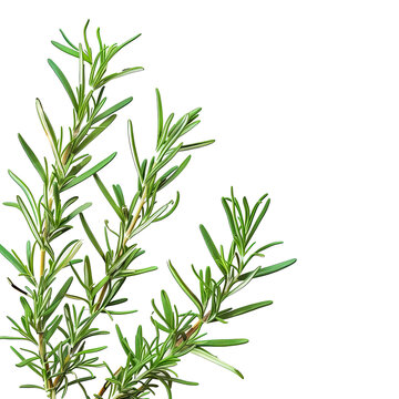 Rosmary on transparent background. Generative ai design art.