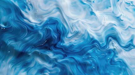 Obraz premium Blue and White Painting Close-Up