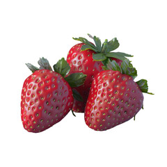 Strawberries on a transparent background