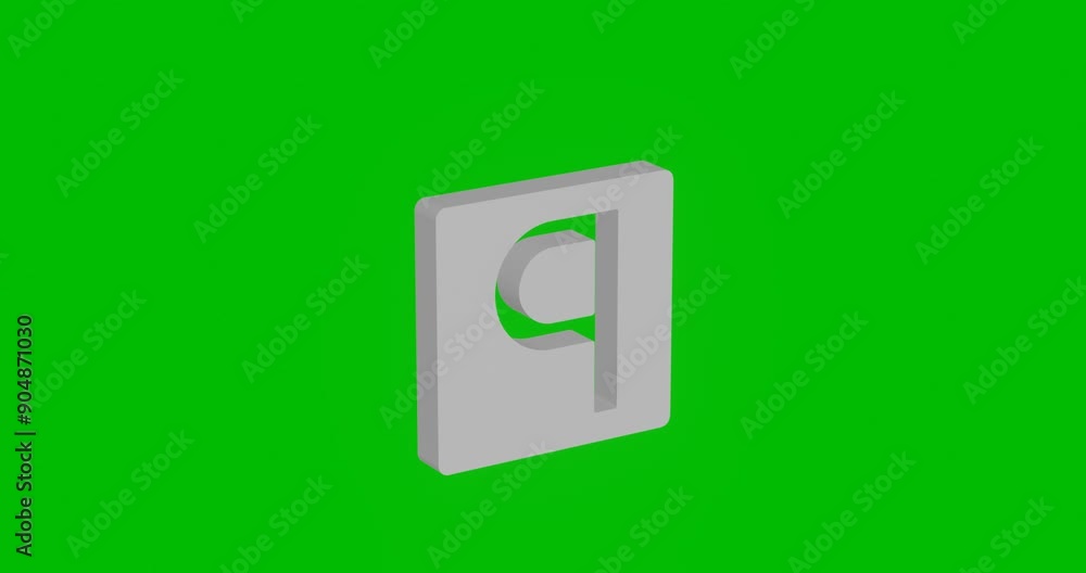 Aufkleber animation of rotation of a white road parking sign with shadow. simple and complex rotation. seamles