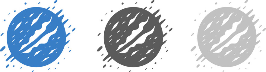 Meteor icon silhouette. Vector template eps10 design.