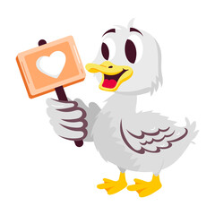 duck, duckling, angry, upset, quack, waterfowl, bird, creature, mascot, cartoon, character, flat, vector, sticker, 

