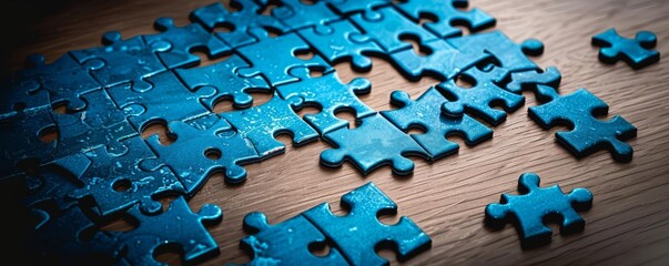 A dismantled puzzle with missing pieces, representing incomplete restructuring efforts