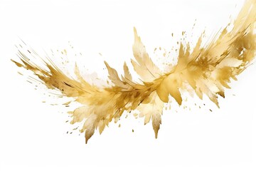 Golden Splash: A dynamic and abstract splash of liquid gold, frozen mid-air against a clean white background. The texture and movement create a sense of energy and excitement