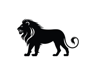 A Cute Lion Silhouette vector