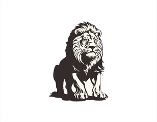 Lion head logo design vector template