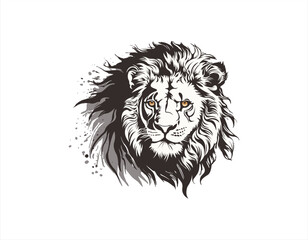 regal lion head logo designs in black.