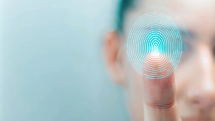 Holographic biometric scan interface with data streams
