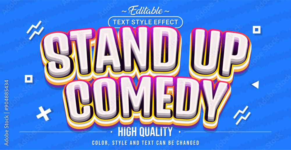 Poster Editable text style effect - Stand Up Comedy text style theme.