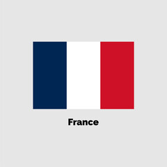 Naklejka premium France flag design vector illustration on a gray background for graphic and web design.
