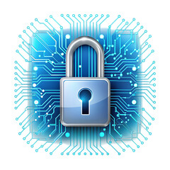 cyber security on transparent background