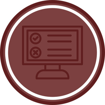 Usability Testing Vector Line Double Circle Maroon