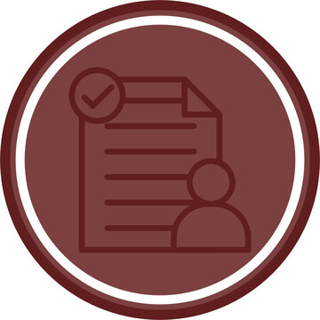 User Testing Vector Line Double Circle Maroon