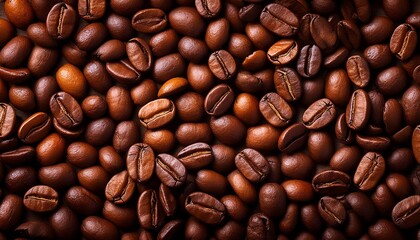 Obraz premium コーヒー豆の背景画像（Background image of coffee beans.） 
