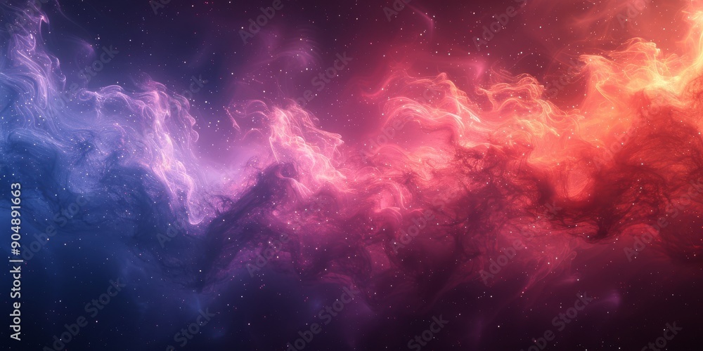Poster a mesmerizing cosmic nebula displaying vivid colors in a starry backdrop, perfect for space-themed p