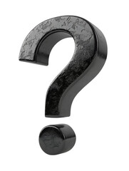 3d question mark on transparent background