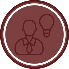 Idea Vector Line Double Circle Maroon