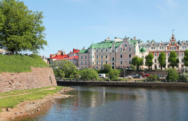 Obraz premium Russia, Vyborg. View of the old, historical part of the city.