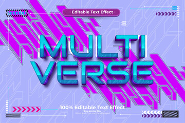 Multiverse sci-fi editable text effect in modern trend style