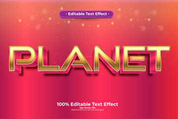 Planet editable text effect in modern trend style