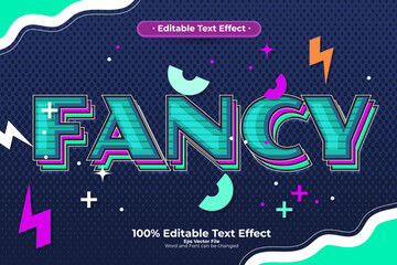 Fancy editable text effect in modern trend style