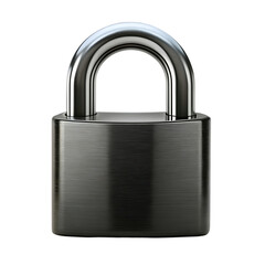 Fototapeta premium cyber security black futuristic padlock on transparent background