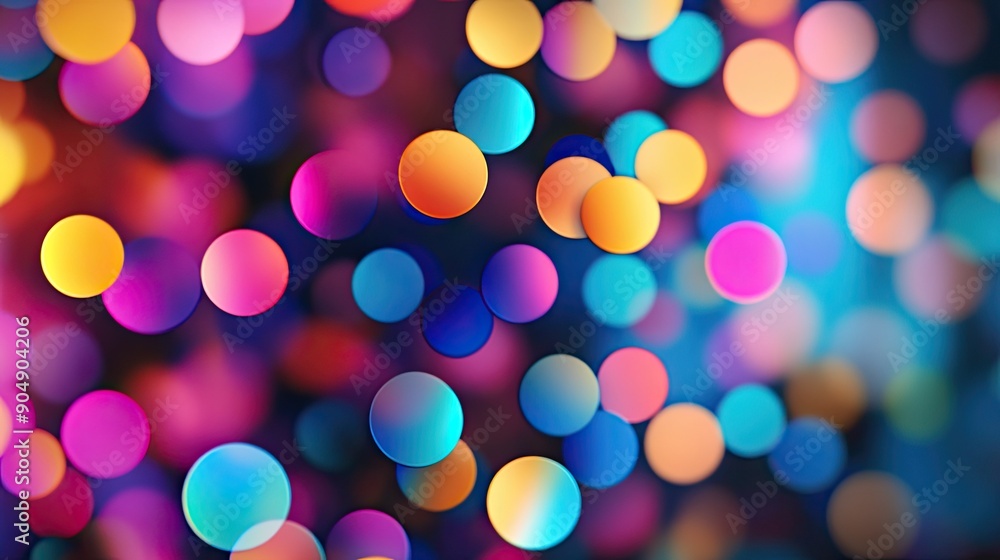Poster bright dots forming abstract patterns, creating a colorful background.