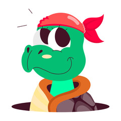 turtle, tortoise, terrapin, reptile, creature, specie, comic, mascot, cartoon, character, flat, vector, sticker

