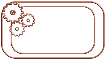 Frame background with gear elements on a white background. Perfect for wallpapers, backgrounds, websites, banners and banners