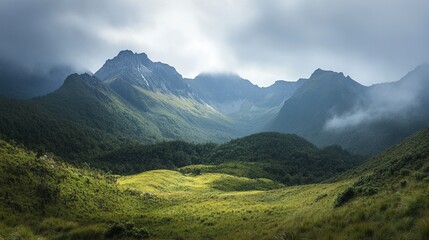 Obraz premium Mountain vistas in Egmont National Park