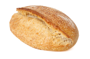 Loaf of bread isolated white background