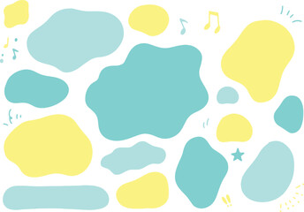 爽やかカラーのふにゃふにゃしたフレームセット