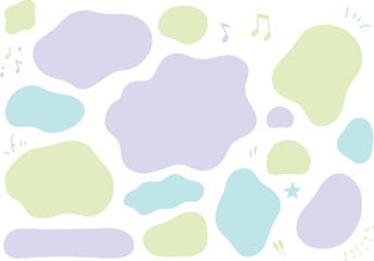 パステルカラーのふにゃふにゃしたフレームセット