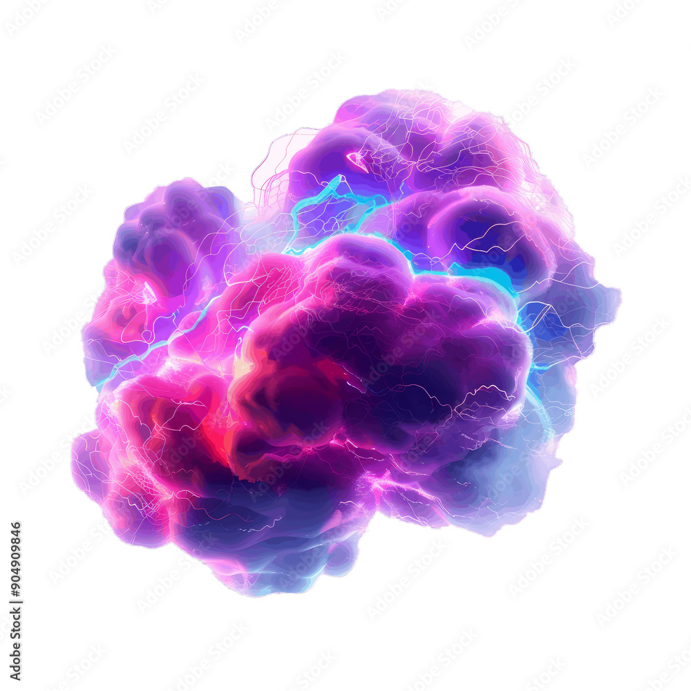 Poster colorful smoke bomb exploding with vibrant colors, creating an abstract and dynamic visual