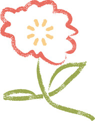 Flower Crayon Drawing