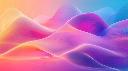 Obraz premium Gradient colors and dynamic flowing lines creating an abstract background.