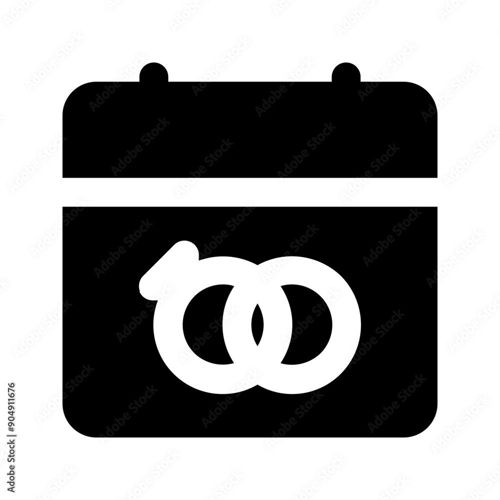 Sticker wedding day glyph icon