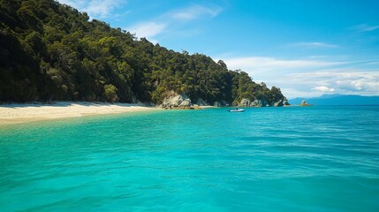 Fototapeta premium Turquoise waters of Abel Tasman National Park