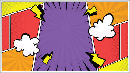 colorful comic background illustration