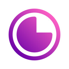 three quarters gradient icon